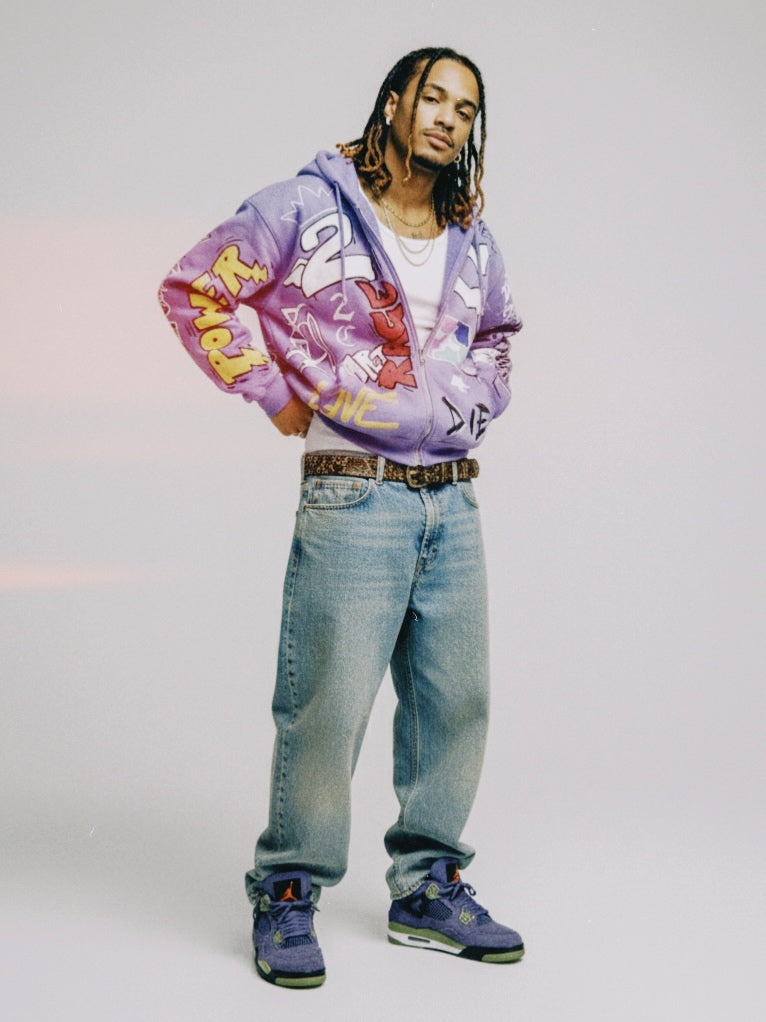 “Purple Reign” Zip-Up Hoodie