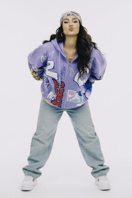 “Purple Reign” Zip-Up Hoodie
