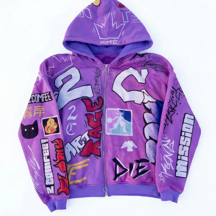 “Purple Reign” Zip-Up Hoodie